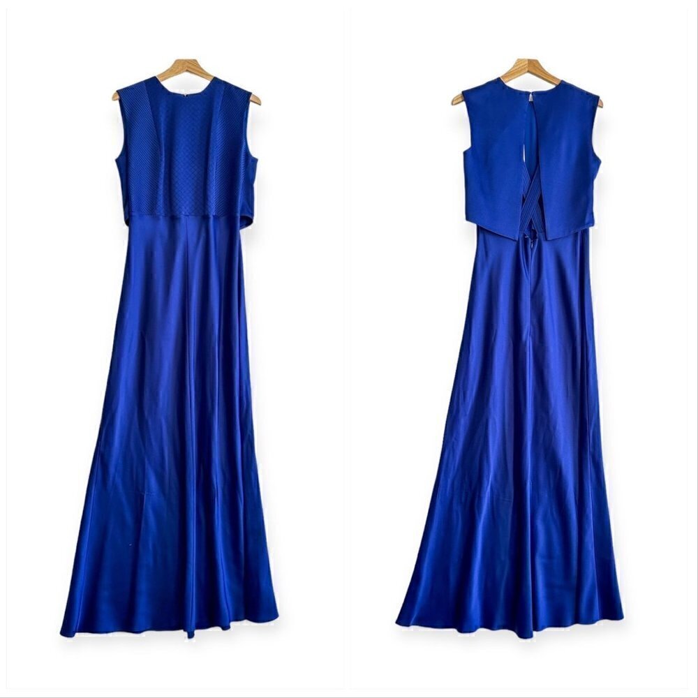 Hugo Boss Blue Dacosa GC Maxi Dress, Size 42 EU, Cobalt Blue,‎ NWT